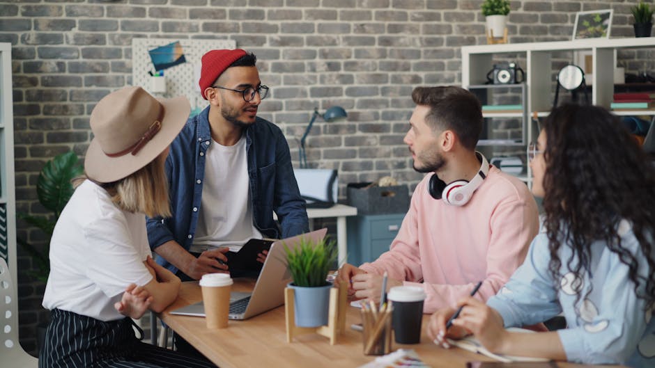 Young creative team discussing project ideas